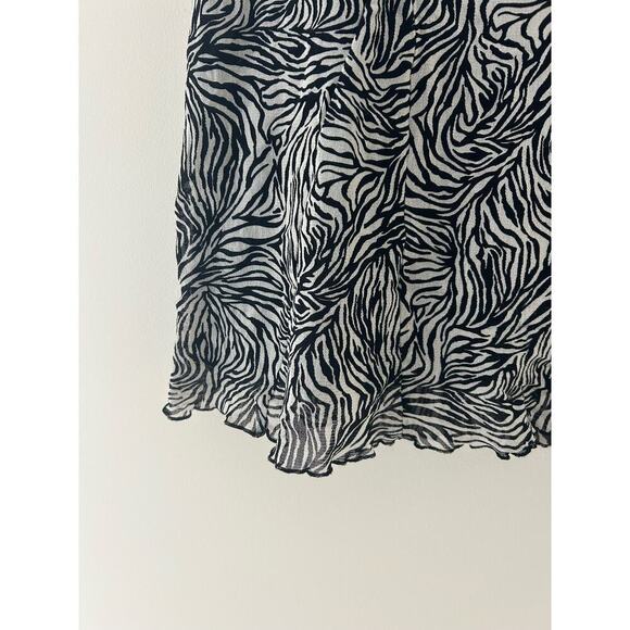 BCBG Max Azaria Zebra Print Midi Skirt Sz L - Picture 4 of 6